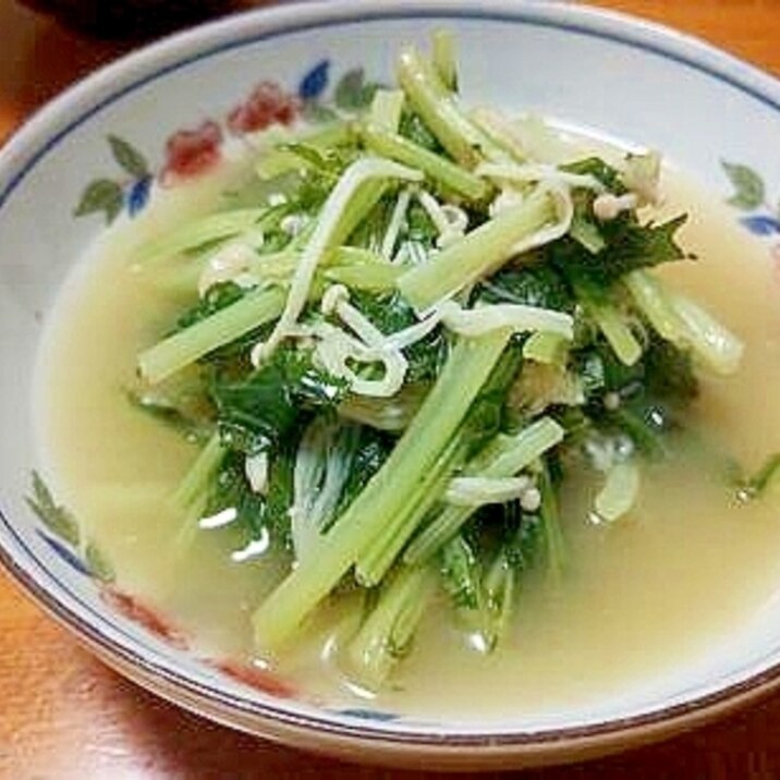 水菜の　煮びたし